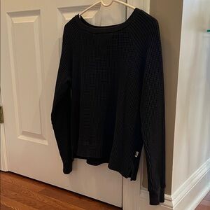 The North Face Black Waffle Knit Sweater Womens size Small